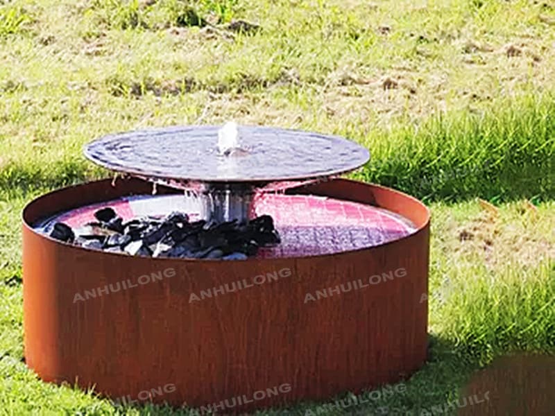 Corten steel wall fountain for brewery exporters